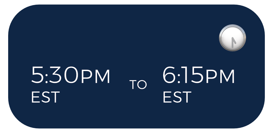 CwS Event Time: 5:30pm - 6:15PM